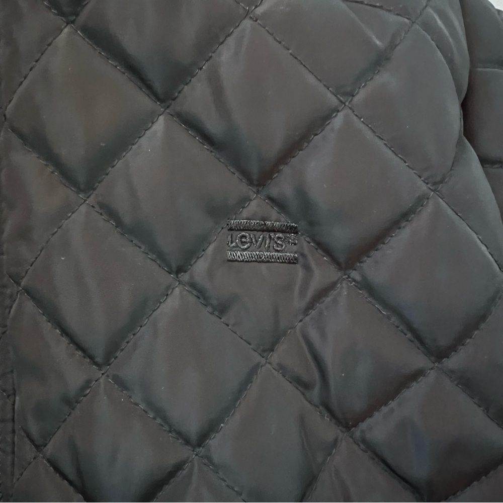Levi’s trendy, diamond, quilted bomber jacket, women’s black size medium - Picture 14 of 14